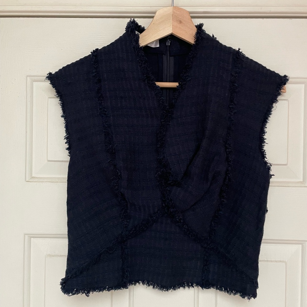 Sleeveless Navy Blue Chic Top